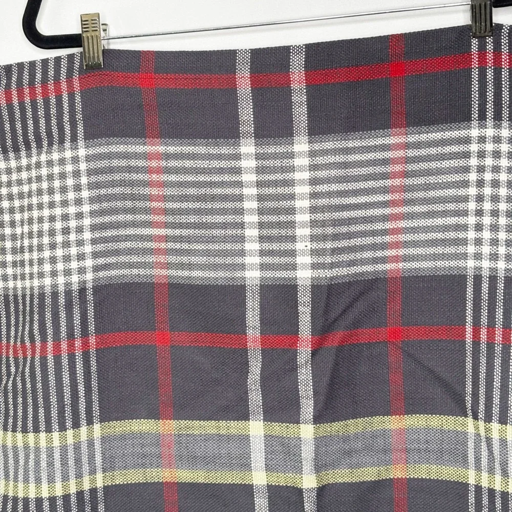 Pottery Barn Euro Sham Set of 3 Navy Red White Plaid 100% Cotton 26x26 Americana